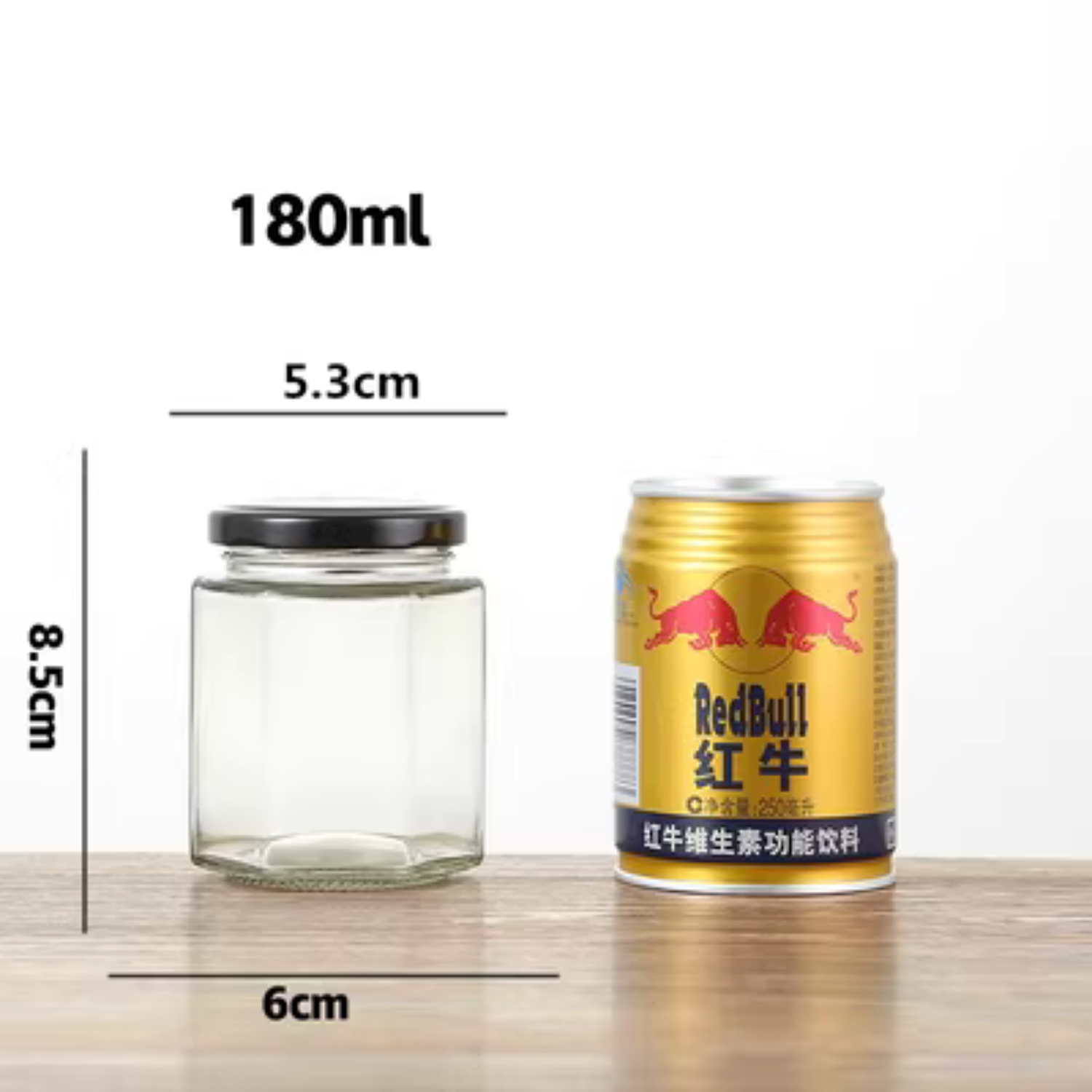 Hũ Thuỷ Tinh Lục Giác Nắp Thiếc 45ml 80ml 100ml 180ml 280ml 380ml 500ml 730ml Đựng Thực Phẩm Khô Ướt, Chất Liệu Thủy Tinh Cao Cấp - North Star Packing