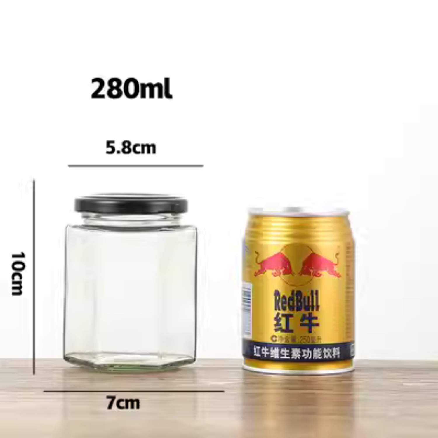 Hũ Thuỷ Tinh Lục Giác Nắp Thiếc 45ml 80ml 100ml 180ml 280ml 380ml 500ml 730ml Đựng Thực Phẩm Khô Ướt, Chất Liệu Thủy Tinh Cao Cấp - North Star Packing