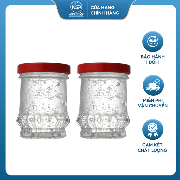 Hũ Chưng Yến Thủy Tinh Dáng Sen Cao 75ml 100ml 150ml, Nắp Thiếc Chắc Chắn, Hàng Cao Cấp - North Star Packing