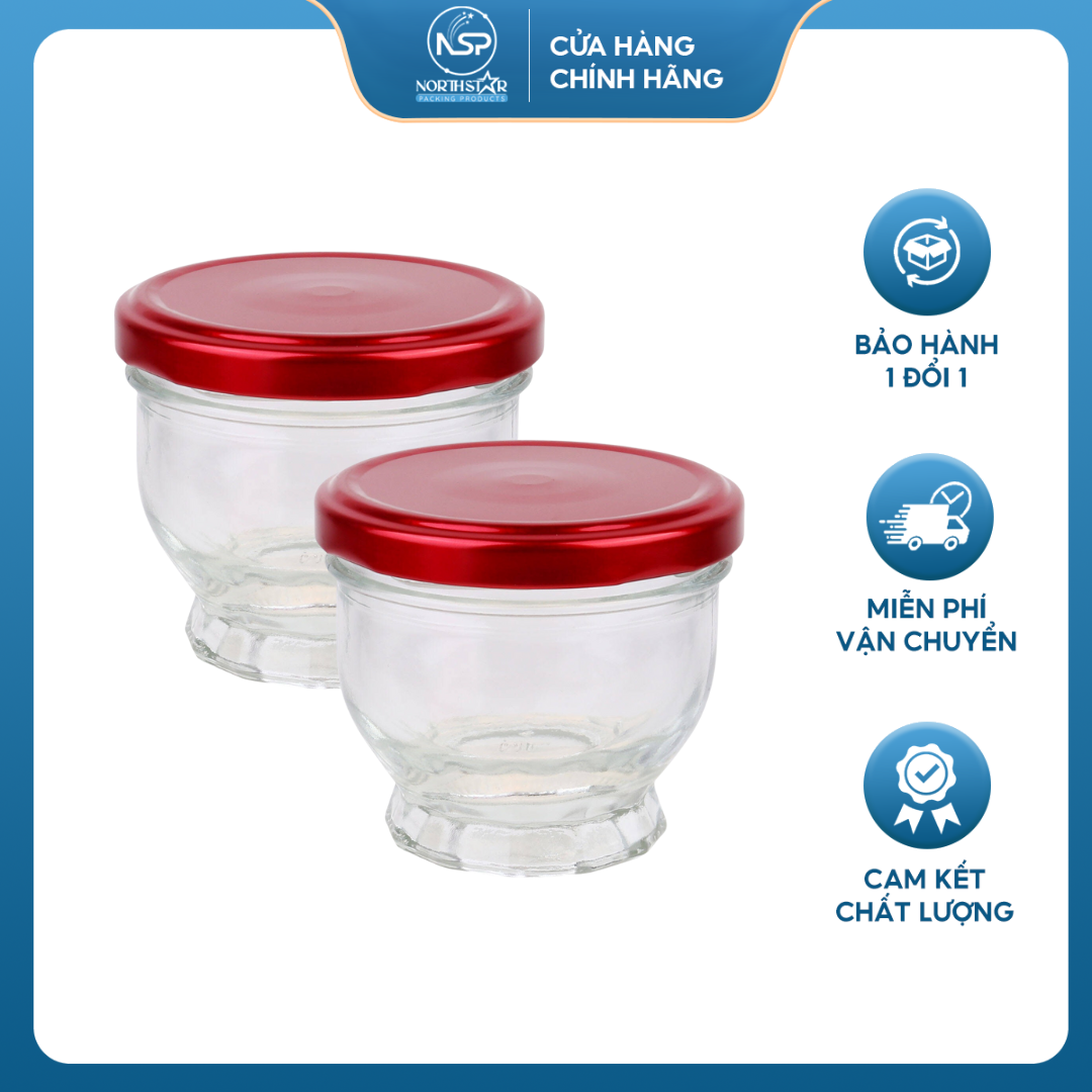 HŨ THỦY TINH DUNG TÍCH 150ML PHÙ HỢP ĐỰNG YẾN CHƯNG SỐ LƯỢNG LỚN