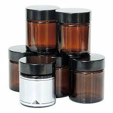 Hũ mỹ phẩm nâu 30gr 50gr, Hũ Thủy Tinh Tròn Đựng Kem