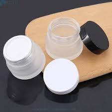 Hũ mỹ phẩm mờ 30g 50gr, Hũ Thủy Tinh Tròn Đựng Kem