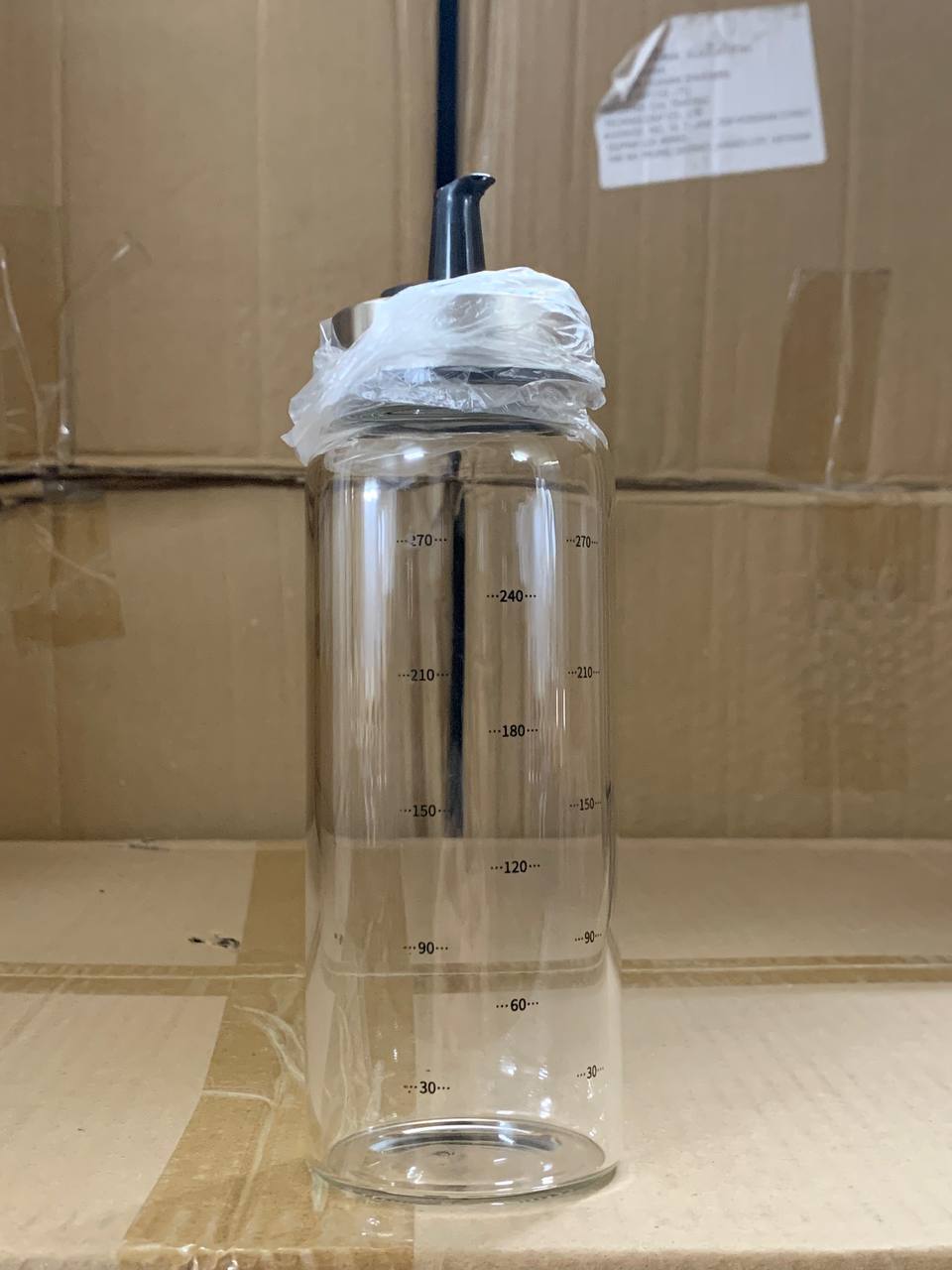 Chai Thủy Tinh Đựng Dầu Ăn, Nước Mắm, Xì Dầu 200ml 300ml 500ml, Có Vạch Chia, Vòi Rót, Chất Liệu Thủy Tinh Borosilicate