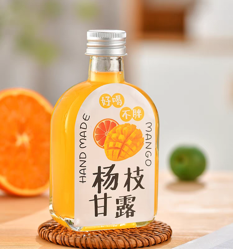 Chai Thủy Tinh Dẹp Cổ Cao Nắp Nhôm 250ML 350ML, Đựng Cà Phê, Nước Ép, Đồ Uống - North Star Packing