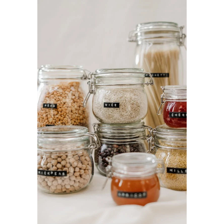 Hũ Thủy Tinh Tròn/ Vuông Nắp Gài Inox, Dung Tích 500ml 3000ml, Đựng