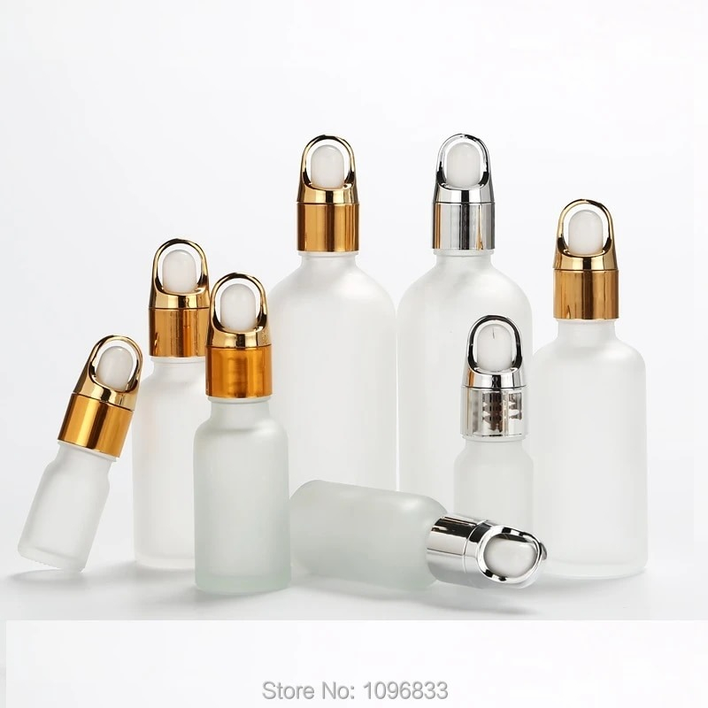 Chai Serum, Tinh Dầu Thủy Tinh Trắng Mờ Khoen, Quay Xách Bóp Giọt, Đa Dạng Dung Tích - North Star Packing