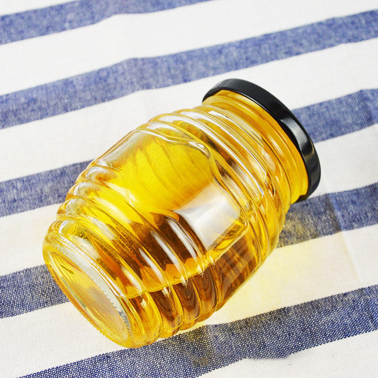 Hũ Thủy Tinh Vân Tròn Đựng Mật Ong 100ml 350ml Nắp Đen/ Nắp Vàng, Đựng Yến Chưng, Trà, Siro - North Star Packing