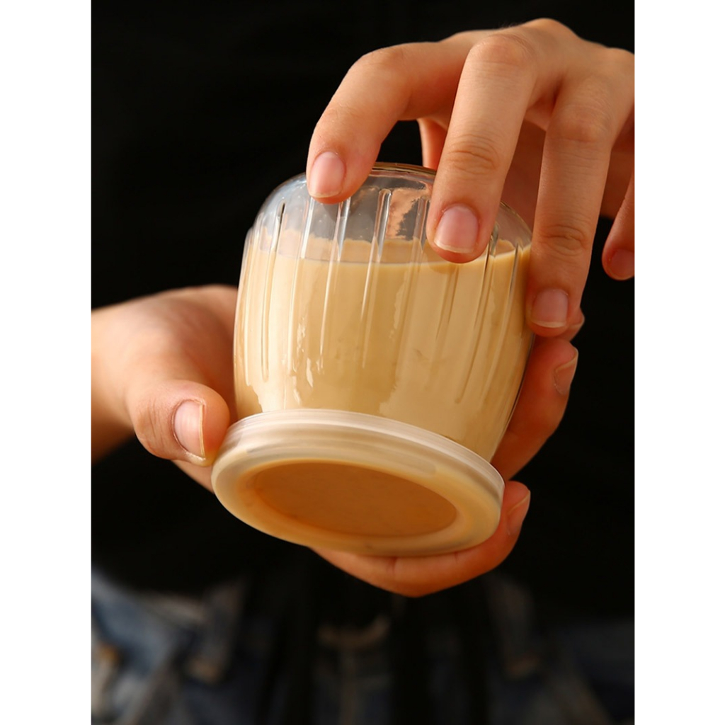 Hũ Thuỷ Tinh Sữa Chua Sọc Nắp Nhựa 100ml 150ml 200ml, Chất Liệu Dày Dặn, Đựng Sữa Chua, Pudding - North Star Packing