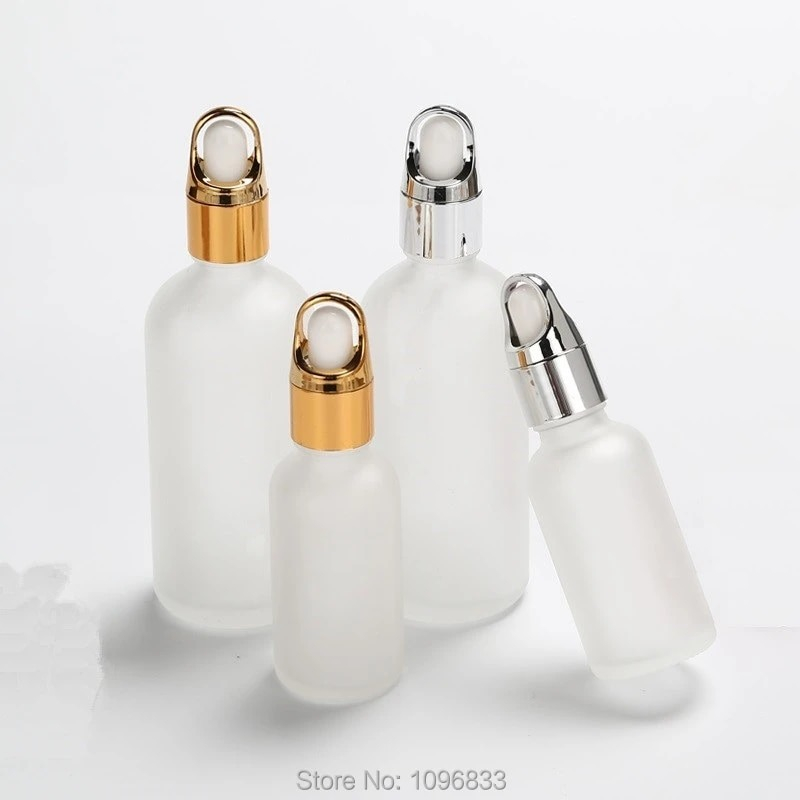 Chai Serum, Tinh Dầu Thủy Tinh Trắng Mờ Khoen, Quay Xách Bóp Giọt, Đa Dạng Dung Tích - North Star Packing