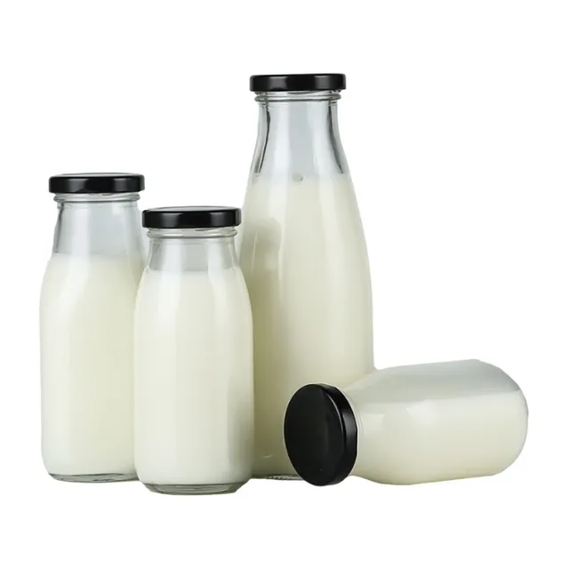 Chai Thủy Tinh Nắp Thiếc P48 - 200ml, 250ml, 300ml, 500ml, 1000ml Đựng Sữa, Nước Trái Cây, Sinh Tố, Nắp Vặn Chắc Chắn - North Star Packing