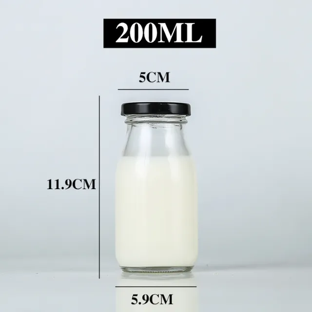 Chai Thủy Tinh Nắp Thiếc P48 - 200ml, 250ml, 300ml, 500ml, 1000ml Đựng Sữa, Nước Trái Cây, Sinh Tố, Nắp Vặn Chắc Chắn - North Star Packing