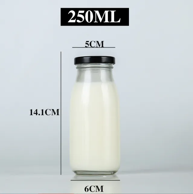 Chai Thủy Tinh Nắp Thiếc P48 - 200ml, 250ml, 300ml, 500ml, 1000ml Đựng Sữa, Nước Trái Cây, Sinh Tố, Nắp Vặn Chắc Chắn - North Star Packing