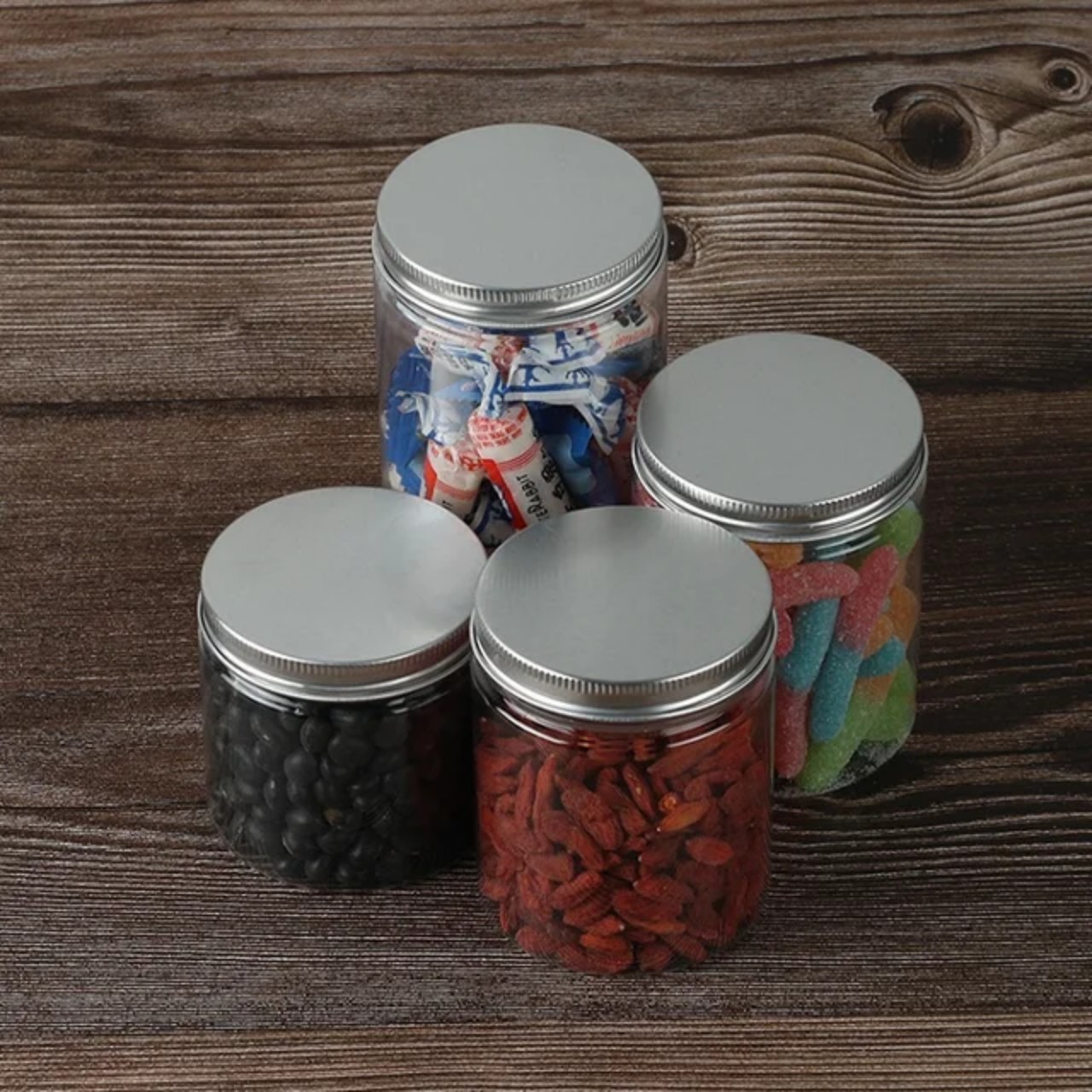 Hũ Thủy Tinh Cylinder Dáng Cao Nắp Nhôm Dung Tích 280ml/ 500ml/ 750ml, Đựng Thực Phẩm, Đồ Khô, Ngũ Cốc - North Star Packing