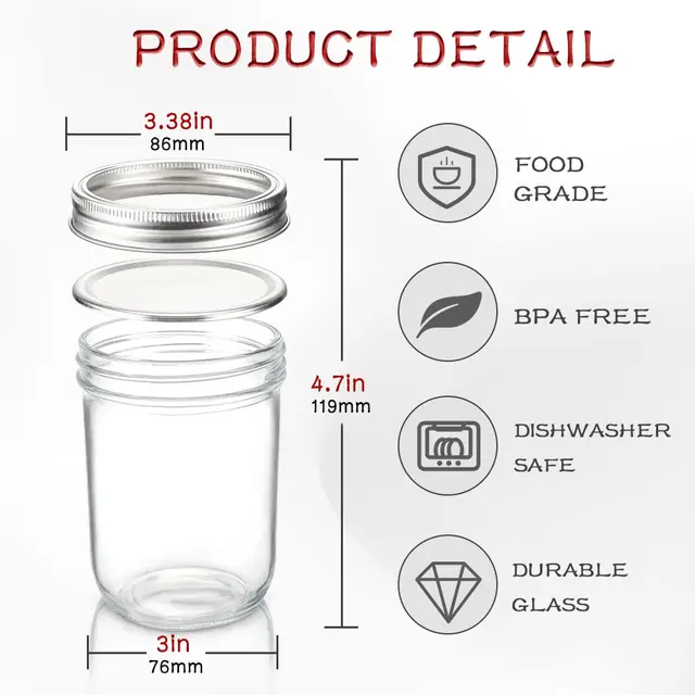 Hũ Thủy Tinh JD Nắp Nhôm 100ml 200ml 300ml, Nắp Nhôm Chịu Nhiệt, Làm Sữa Chua , Mứt , Đựng Gia Vị - North Star Packing