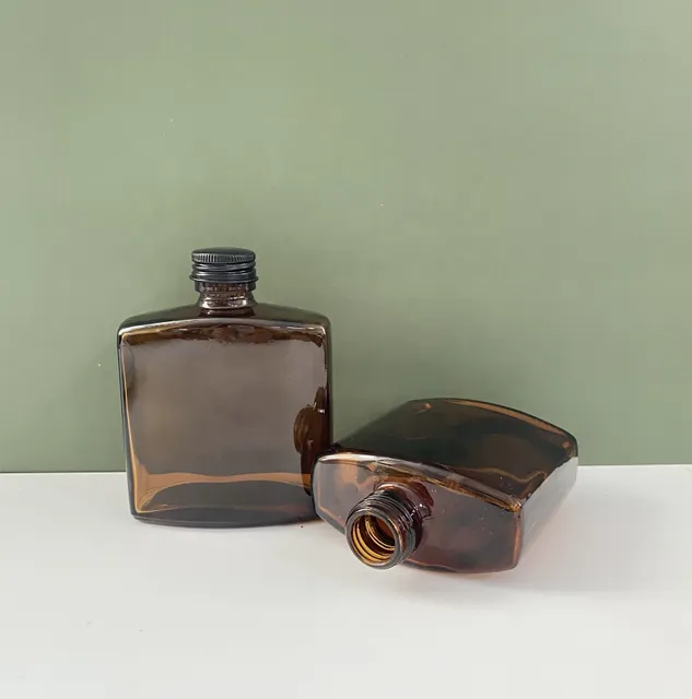 Chai Thủy Tinh Dẹt Vuông Nắp Nhôm 100ml 250ml, Đựng Cà Phê, Trà Sữa, Nước Trái Cây - North Star Packing