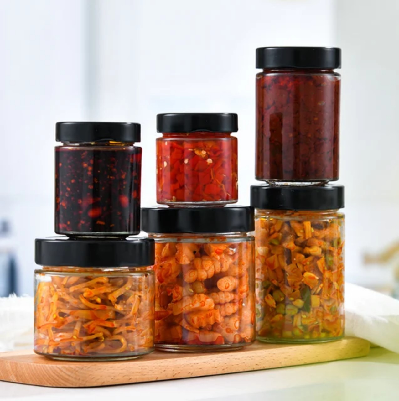 Hũ Thủy Tinh Tròn Nắp Thiếc Dày Dung Tích 100ml, 150ml, 200ml, 220ml, 280ml, 380ml, 500ml Đựng Thực Phẩm - North Star Packing