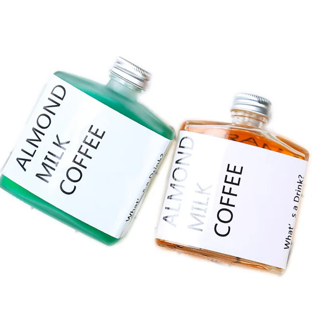 Chai Thủy Tinh Dẹt Vuông Nắp Nhôm 100ml 250ml, Đựng Cà Phê, Trà Sữa, Nước Trái Cây - North Star Packing