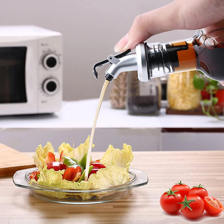 Chai Thủy Tinh Vuông Đựng Dầu Ăn, Nước Chấm 250ml 500ml, Có Vòi Rót Tiện Lợi, Chất Liệu Cao Cấp - North Star Packing