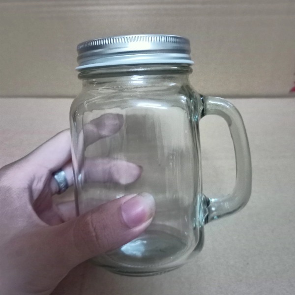 Cốc Thủy Tinh Mason 100ml 500ml Có Quai Kèm Nắp, Chất Liệu Dày Dặn - North Star Packing