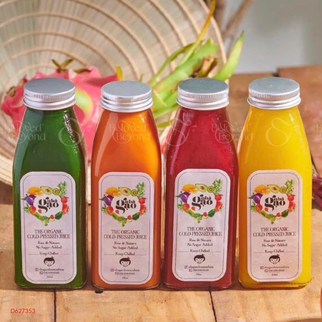 Chai Thủy Tinh Vuông Nắp Nhôm Dung Tích 350ml Đựng Kombucha, Sinh tố, Trà, Nước Ép, Cà Phê - Nortn Star Packing