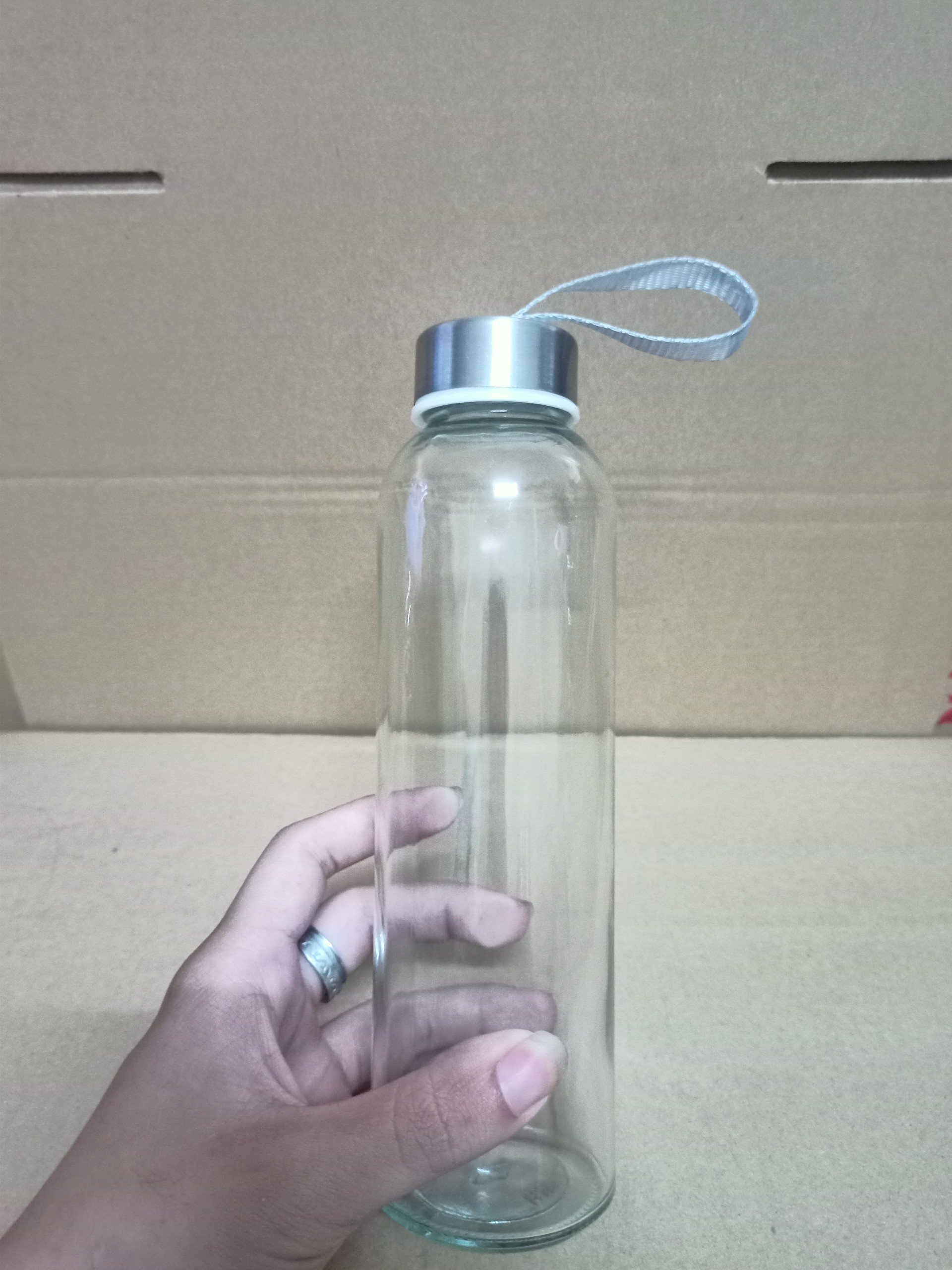 Chai Thủy Tinh 150ml 300ml 500ml Nắp Nhôm, Nắp Inox Có Dây Xách, Đựng Nước Ép, Sinh Tố, Detox, Nắp Nhựa Bọc Kim Loại Chắc Chắn - North Star Packing