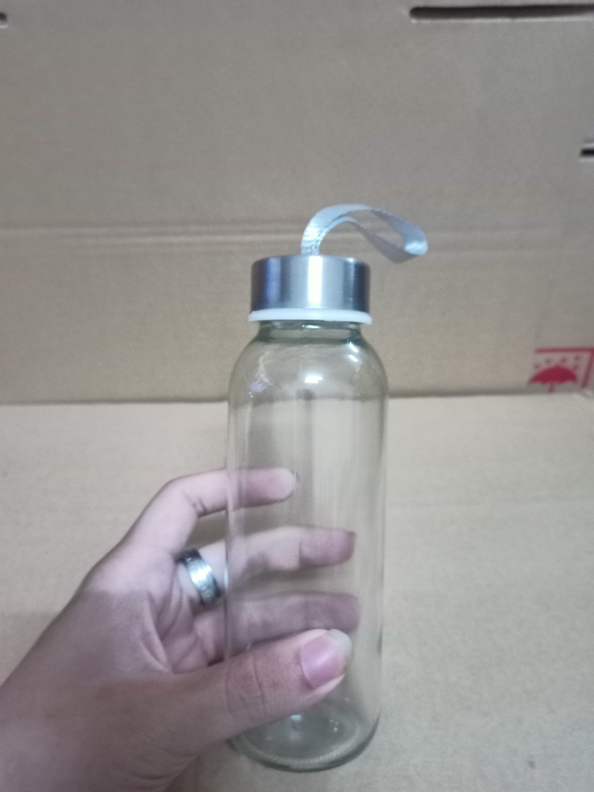 Chai Thủy Tinh 150ml 300ml 500ml Nắp Nhôm, Nắp Inox Có Dây Xách, Đựng Nước Ép, Sinh Tố, Detox, Nắp Nhựa Bọc Kim Loại Chắc Chắn - North Star Packing