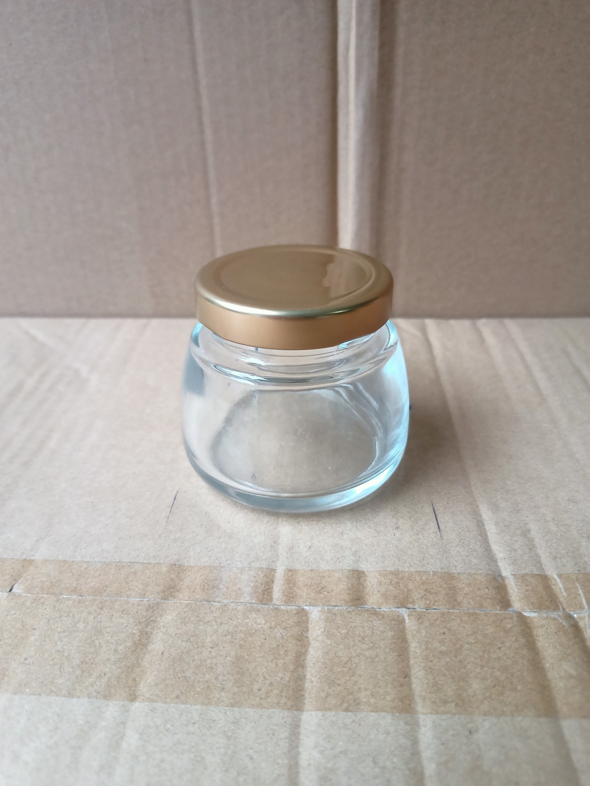 Hũ Thủy Tinh Dáng Sen Bầu 50ml 75ml 100ml 150ml, Nắp Thiếc Chưng Yến, Chất Liệu Cao Cấp - North Star Packing