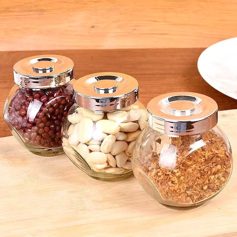 Hũ Thủy Tinh Nghiêng Nắp Nhựa Bạc 50ml 180ml,  Đựng Thực Phẩm, Gia Vị Nhà Bếp - North Star Packing