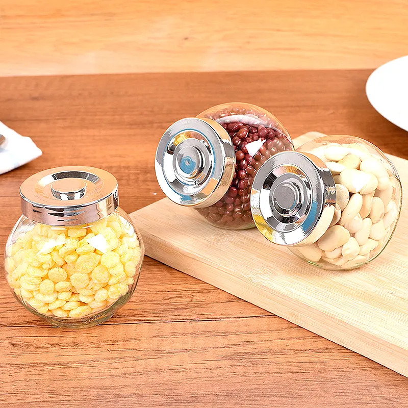 Hũ Thủy Tinh Nghiêng Nắp Nhựa Bạc 50ml 180ml,  Đựng Thực Phẩm, Gia Vị Nhà Bếp - North Star Packing