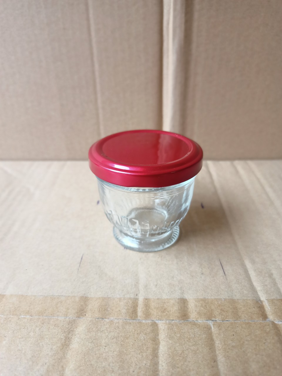 Hũ Chưng Yến Thủy Tinh 75ml 100ml 150ml, Dáng Sen Lùn Sọc Nắp Thiếc, Chất Liệu Cao Cấp - North Star Packing