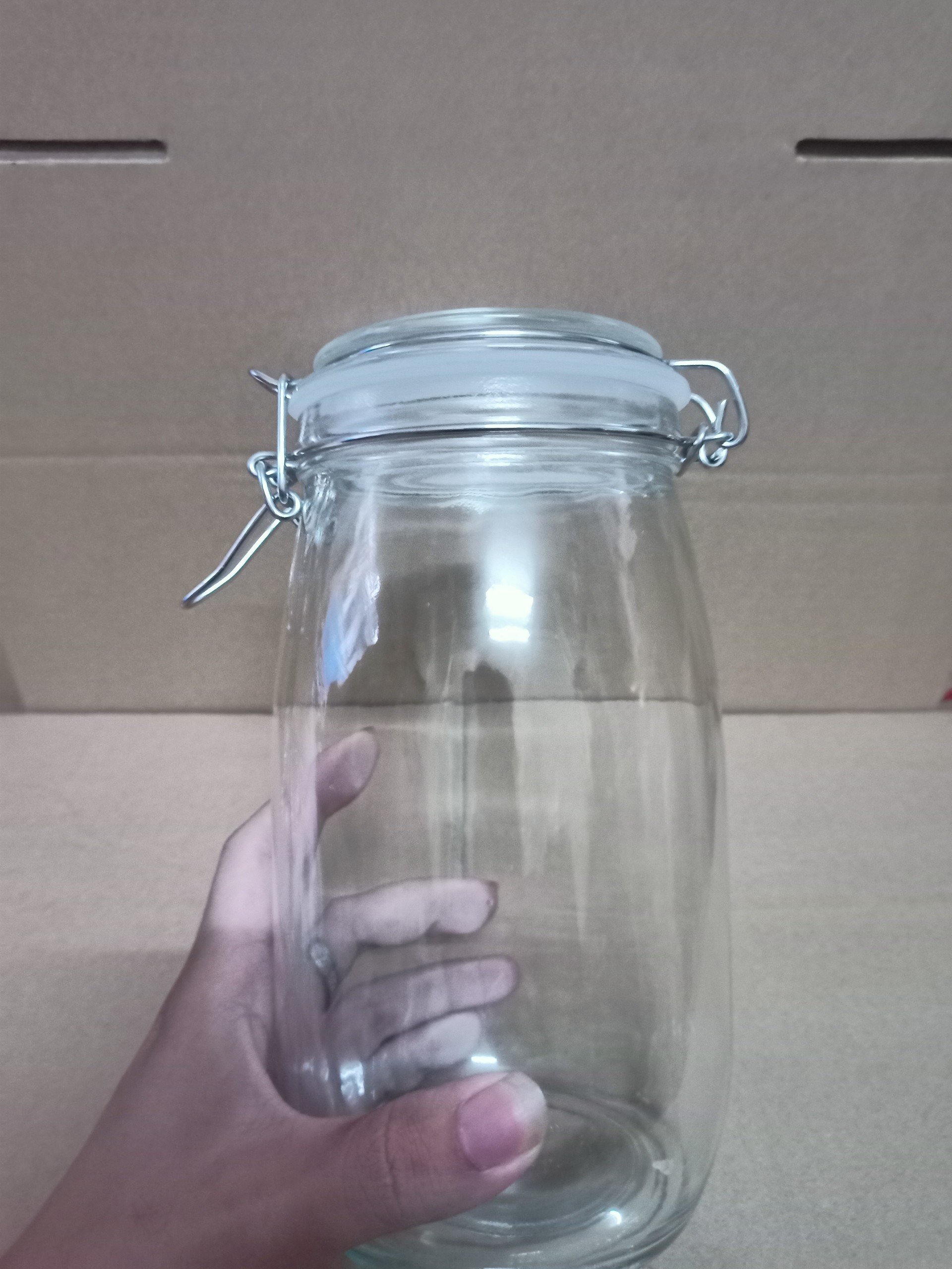 Hũ Thủy Tinh Tròn/ Vuông Nắp Gài Inox, Dung Tích 500ml 1000ml 1500ml 2000ml 3000ml 4800ml, Đựng Thực Phẩm, Chống Ẩm Mốc - NorthStar Packing