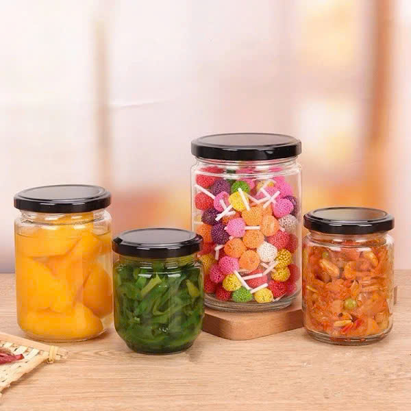 Hũ Tròn Nắp Thiếc Mỏng P48, Dung Tích 100ml - 1000ml, Đựng Thực Phẩm, Siro, Bánh Kẹo - North Star Packing