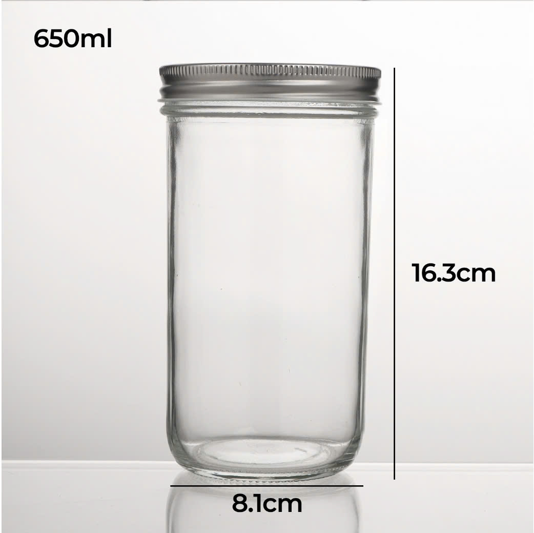 Hũ Thủy Tinh JD Nắp Nhôm Viền Trắng 100ml 200ml 300ml, Nắp Nhôm Chịu Nhiệt, Làm Sữa Chua , Mứt , Đựng Gia Vị - North Star Packing