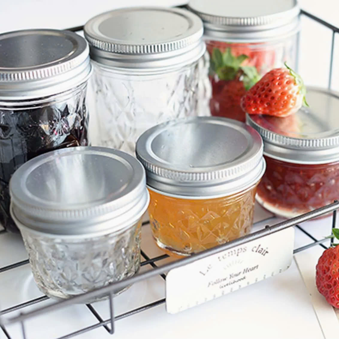 Hũ Thủy Tinh JD Kim Cương Nắp Nhôm 100ml 650ml, Nắp Nhôm Chịu Nhiệt, Làm Sữa Chua , Mứt , Đựng Gia Vị - North Star Packing