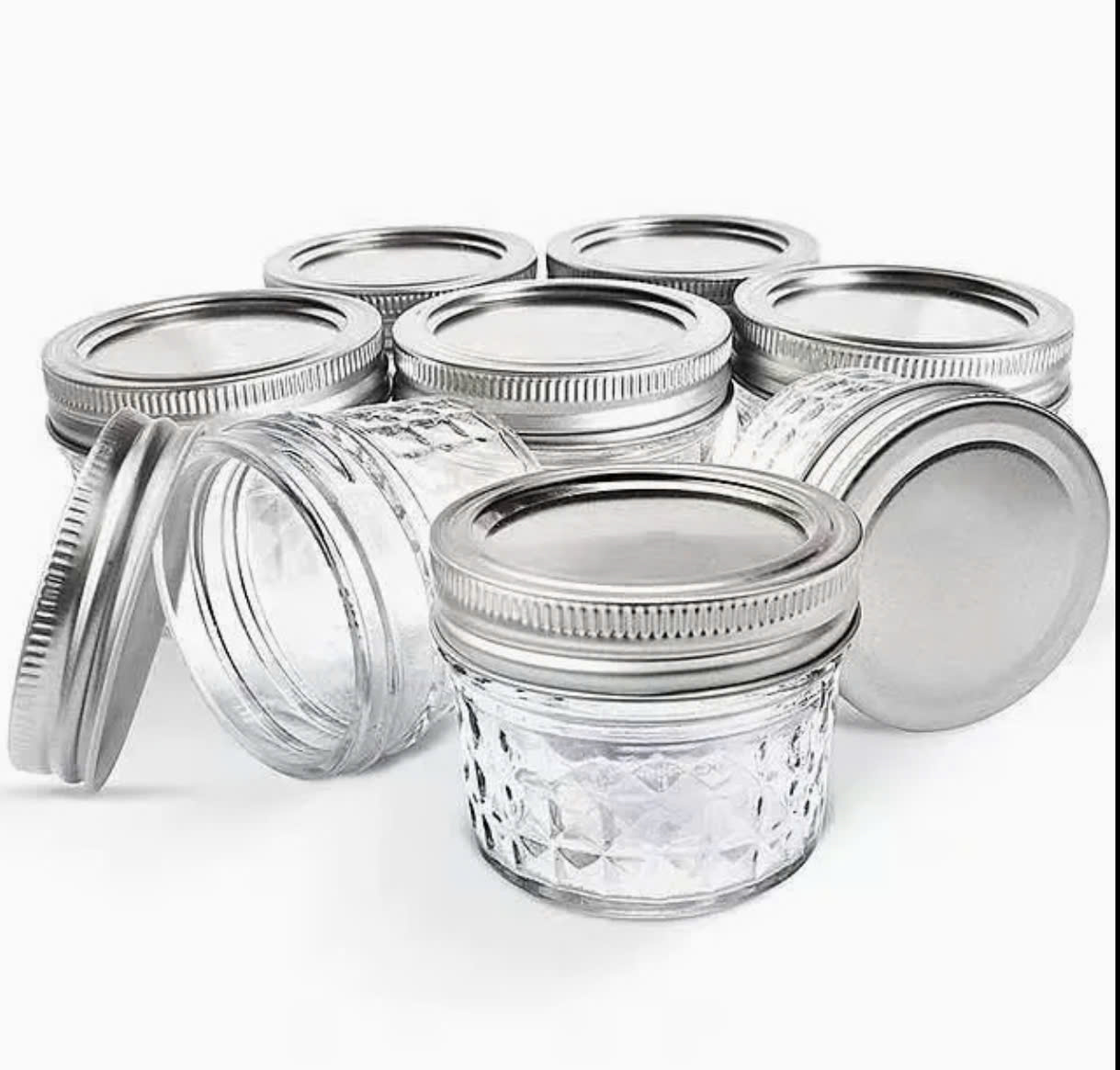 Hũ Thủy Tinh JD Kim Cương Nắp Nhôm 100ml 650ml, Nắp Nhôm Chịu Nhiệt, Làm Sữa Chua , Mứt , Đựng Gia Vị - North Star Packing