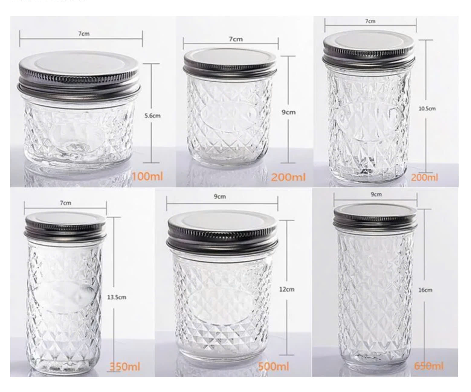 Hũ Thủy Tinh JD Kim Cương Nắp Nhôm 100ml 650ml, Nắp Nhôm Chịu Nhiệt, Làm Sữa Chua , Mứt , Đựng Gia Vị - North Star Packing