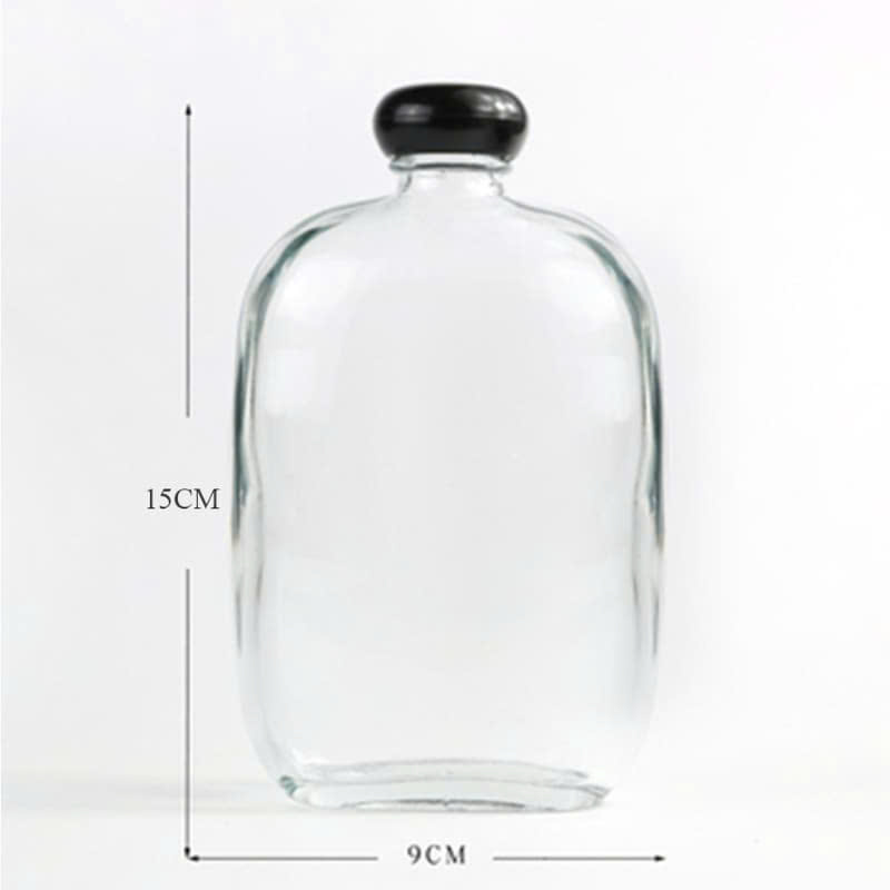 Chai Dẹt Nắp Nhựa Đen/Nắp Quân Cơ Dung Tích 250ml ~ 500ml, Đựng Cà Phê, Nước Ép, Sinh Tố, Rượu - NorthStar Packing