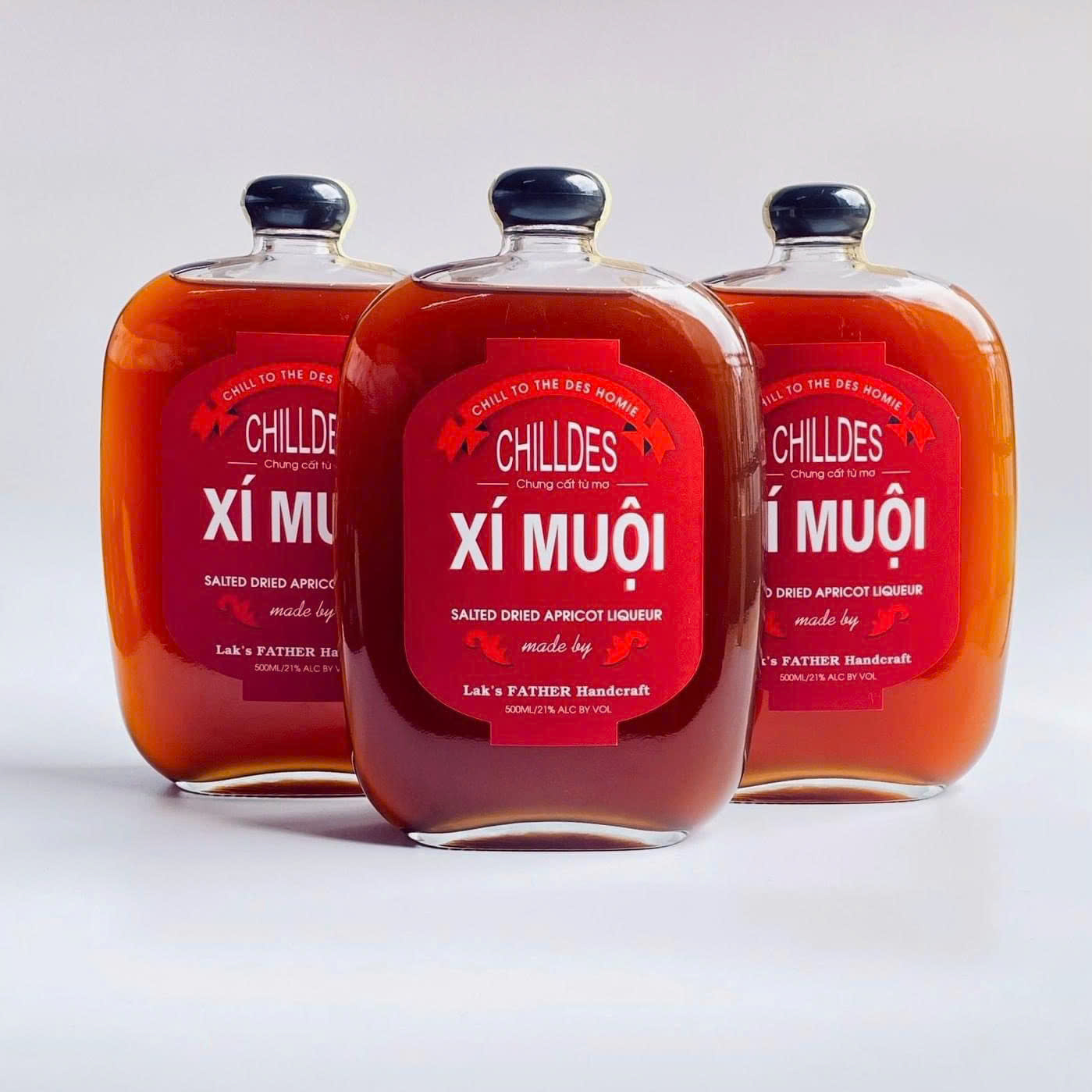 Chai Dẹt Nắp Nhựa Đen/Nắp Quân Cơ Dung Tích 250ml ~ 500ml, Đựng Cà Phê, Nước Ép, Sinh Tố, Rượu - NorthStar Packing