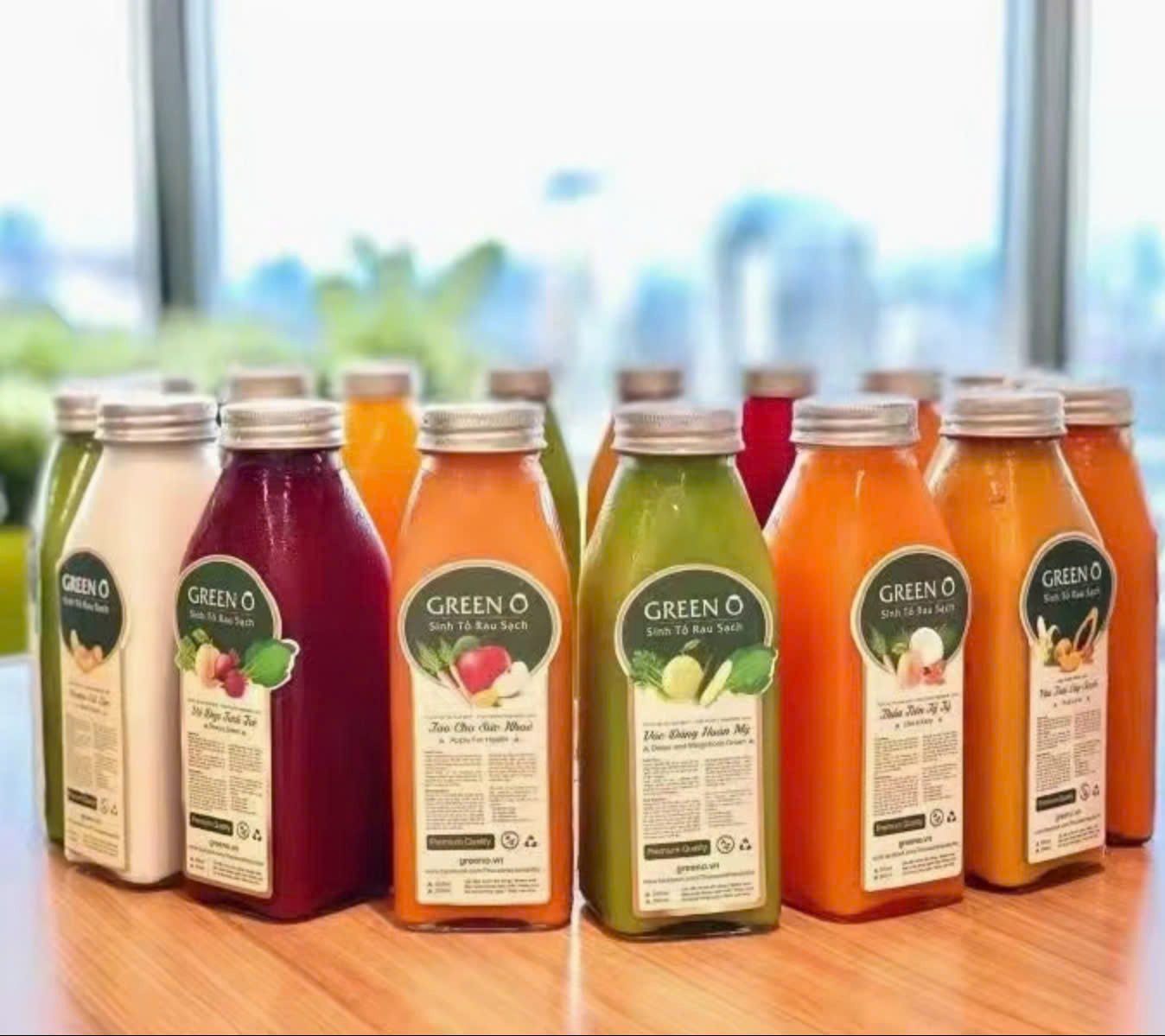 Chai Thủy Tinh Vuông Nắp Nhôm Dung Tích 350ml Đựng Kombucha, Sinh tố, Trà, Nước Ép, Cà Phê - Nortn Star Packing