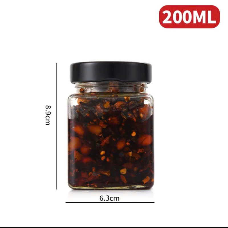 Hũ Vuông Nắp Thiếc Dày Dung tích 200ml, 280ml, 380ml Miệng hũ P58,P63,P70 - North Star Packing
