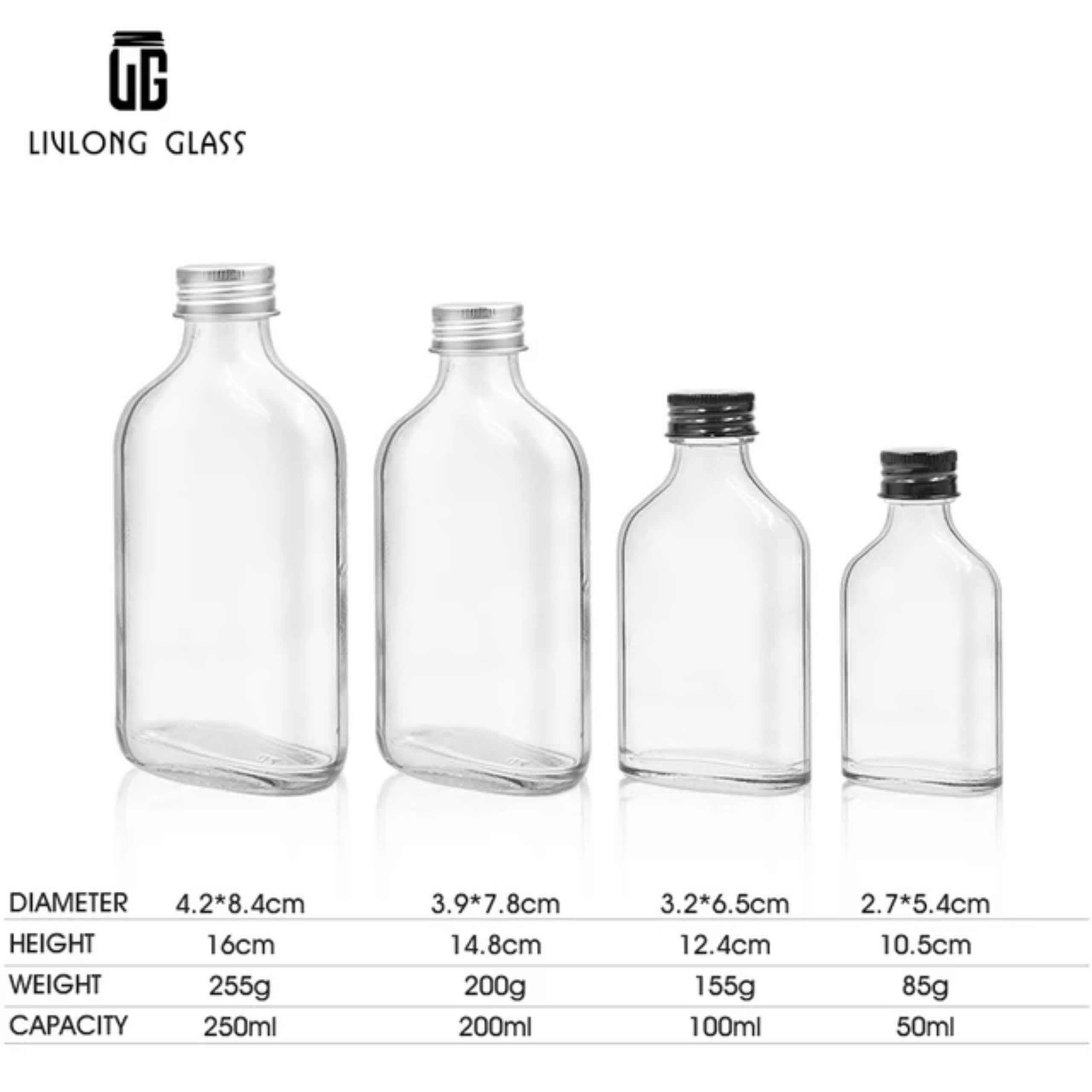 Chai Thủy Tnh Dẹp Cổ Cao Vai Bầu, Dung Tích 50ml 100ml 200ml 250ml 350ml 500ml - North Star Packing