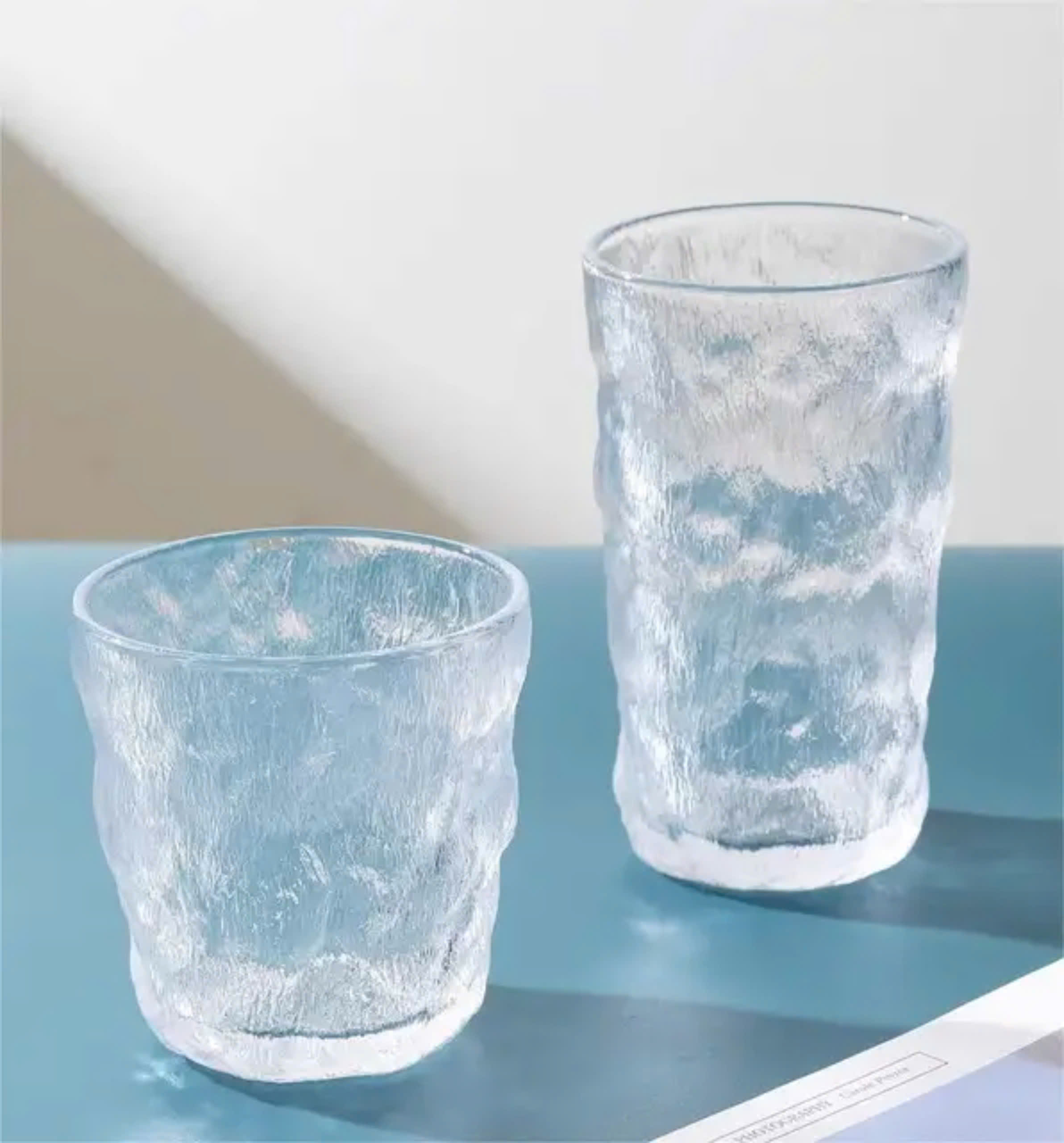 Cốc/Ly Thủy Tinh Chịu Nhiệt Thiết Kế Vân Đá Nhám 300ml- 400ml, Thủy Tinh Pha Lê Cao Cấp - North Star Packing