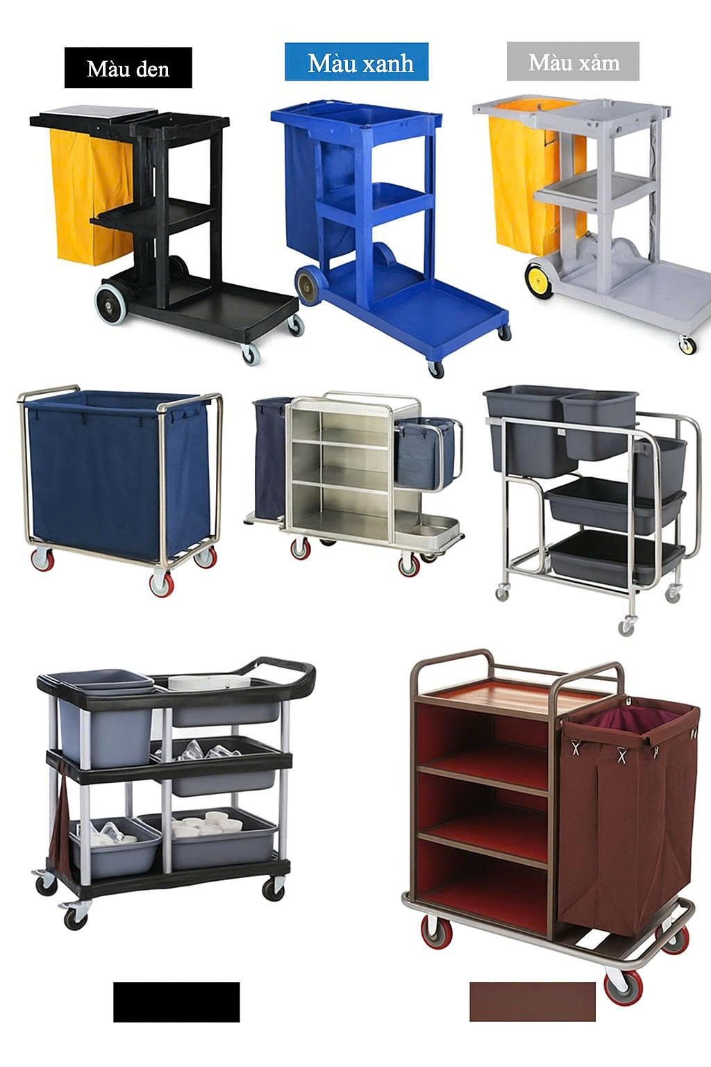 Xe Thu Dọn Và Xe Đẩy Vệ Sinh -  Giải Pháp Chuyên Nghiệp Cho Bộ Phận Vệ Sinh Trong Nhà Hàng