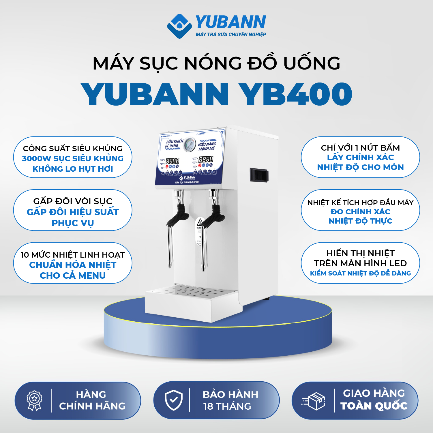 Máy sục nóng đồ uống Yubann YB400