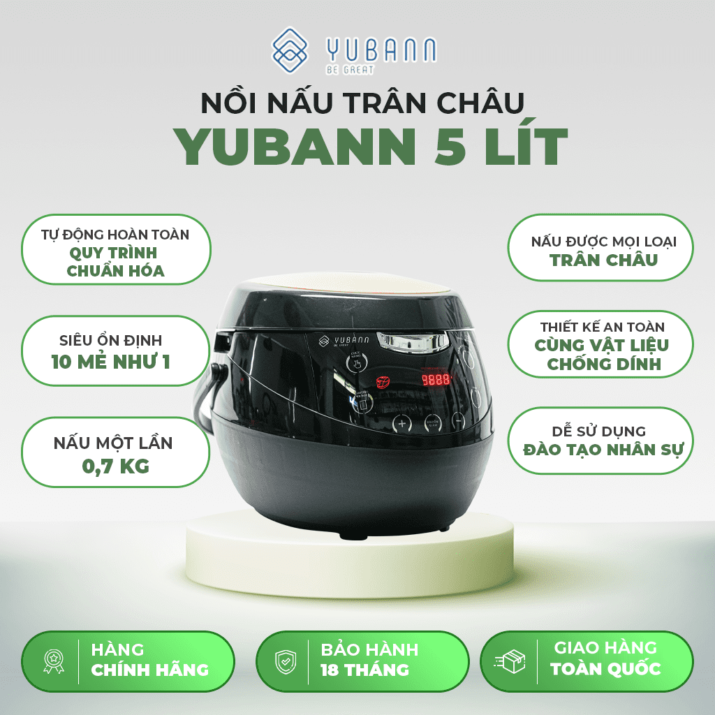 Nồi nấu trân châu tự động Yubann YB-CSX805X 5L