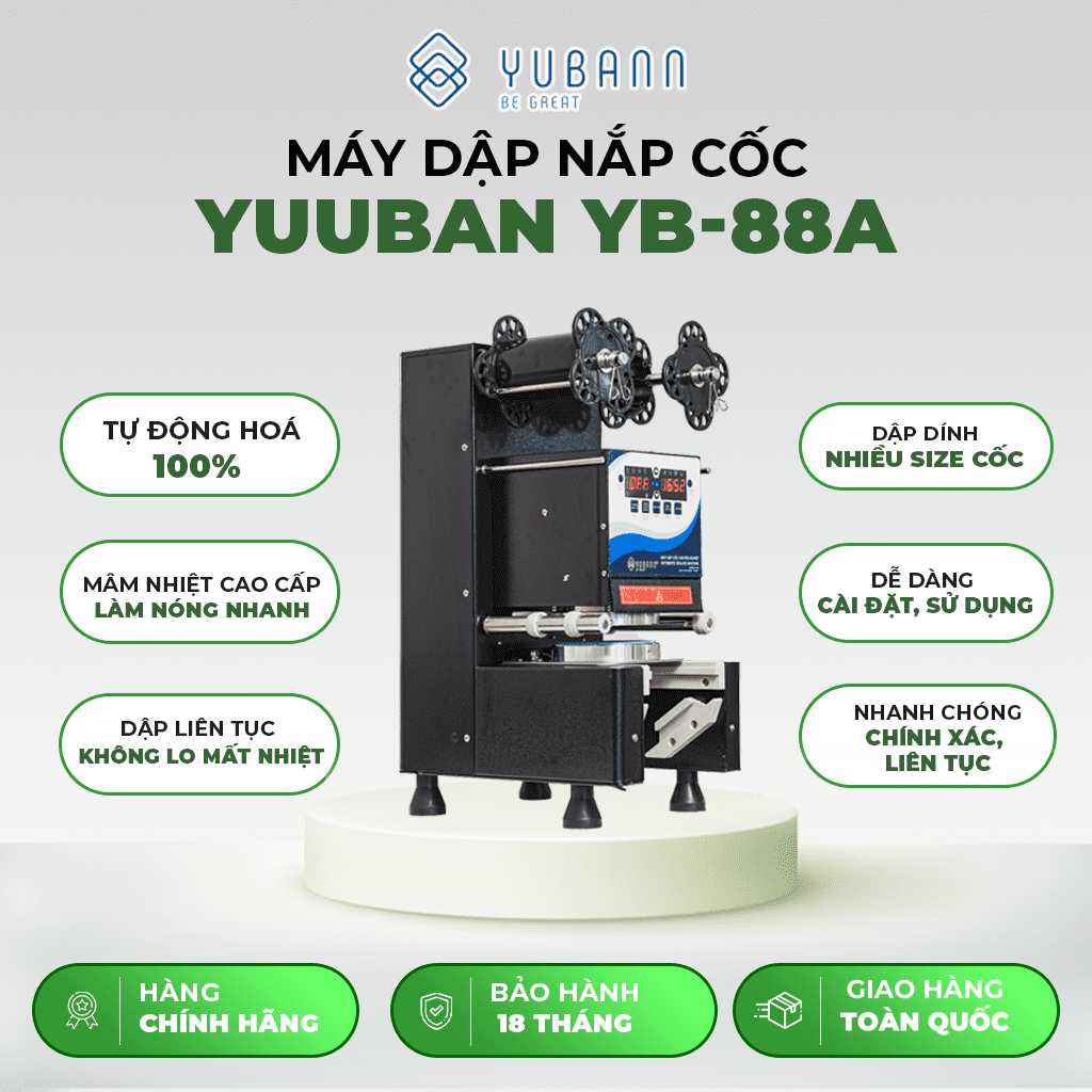 Máy dập nắp cốc Yubann 88A