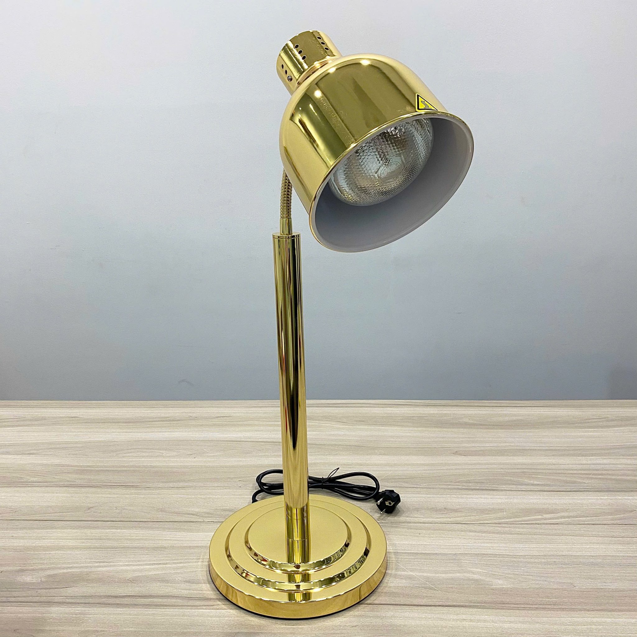 Đèn hâm nóng thức ăn đế inox màu vàng 121852