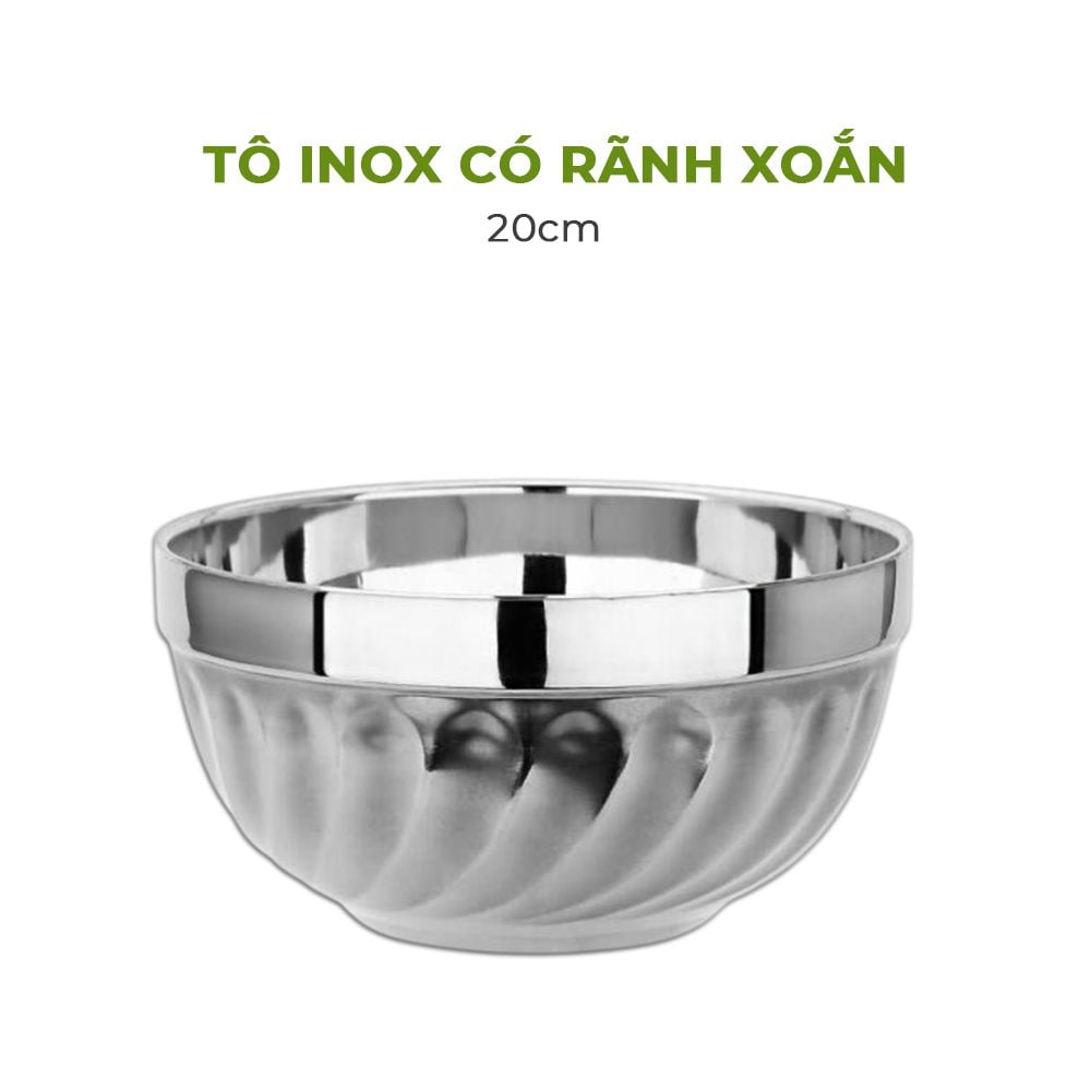 Tô Inox Xoắn 2 Lớp Cherry