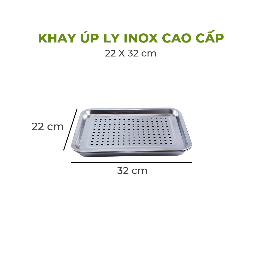 Khay Úp Ly Inox Cherry tham khảo cho quầy bar quán café