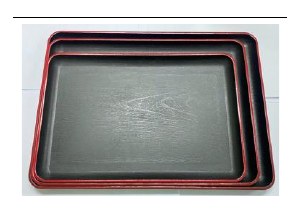 KHAY NHỰA KIỂU HÀN 35X25CM Cherry